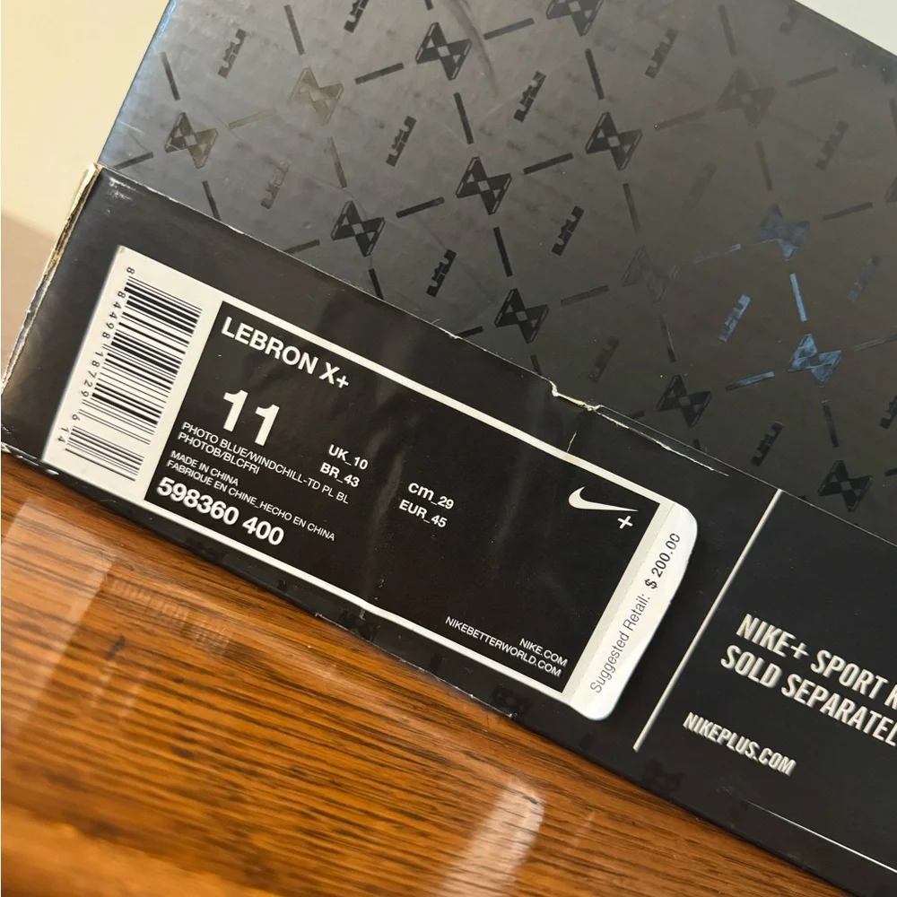 Nike LeBron X Blue Diamond Men’s 11 with Box - Picture 7 of 8